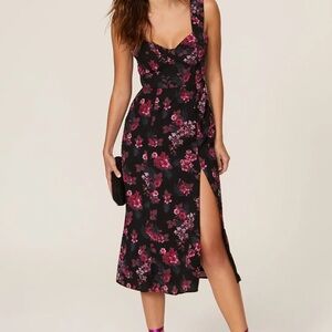 Hutch Floral Black and Pink Dress